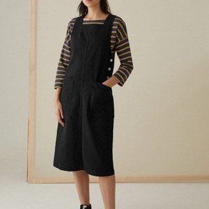 Toast Denim Apron Dress, Black
